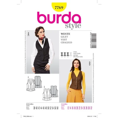 Afbeelding van Burda Naaipatroon 7769 Gilet in variaties