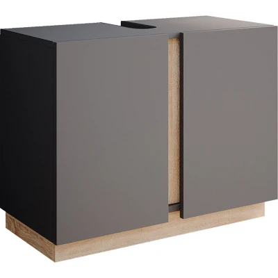 Afbeelding van Vicco Wastafelonderkast Gloria, Antraciet/Sonoma, 70.4 x 55.5 cm met 2 deuren
