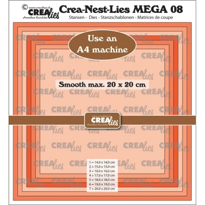 Afbeelding van Crealies Crea Nest Lies Vierkanten Glad Hele CM