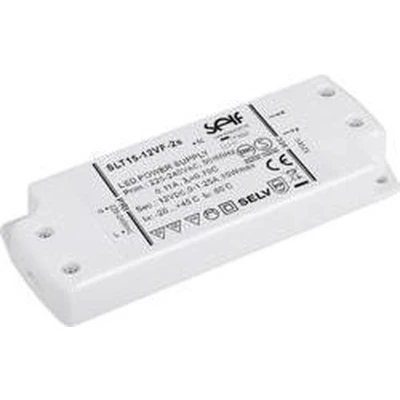 Afbeelding van Self Electronics SLT15 12VF 2S LED transformator, driver Constante spanning 15 W 1.25 A 12 V/DC Montage op ontvlambare oppervlakken, Niet dimbaar,