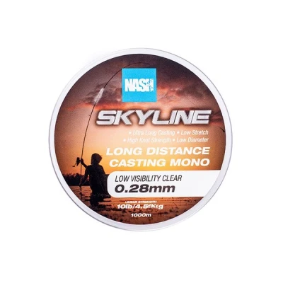 Afbeelding van Nash TT Highline Mono Clear Nylon Lijn 10lb/0.28mm (1000m) vislijn