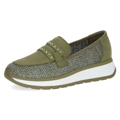Afbeelding van Caprice Instappers, Dames, Maat: 40, Khaki comb Leer en textiel