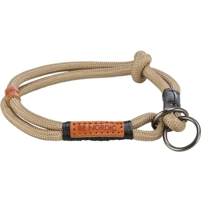 Afbeelding van Trixie be nordic halsband voor hond half slip zand / zwart 30x0,6 cm