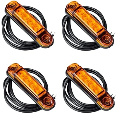 Afbeelding van Web Truck 4 stuks oranje 12/24 V fijn parkeerlicht voor auto, bus, vrachtwagen, ATV, caravan, aanhanger