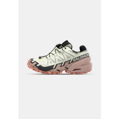 Afbeelding van Salomon Speedcross 6 GTX Trail hardloopschoenen, Heren, Maat: 38 2/3, Lime cream/mahogany rose/black Textiel/ synthetisch