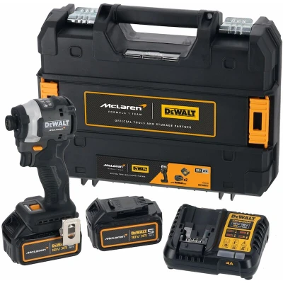Afbeelding van DEWALT DCF85MP2T QW 18V XR McLaren Brushless compacte accu slagschroevendraaier in TSTAK (2x 5,0Ah + lader)