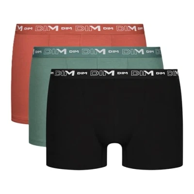 Image de Dim Boxer (Lot de 3) Homme, Noir/Vrt Amande/Terre Cuite, M