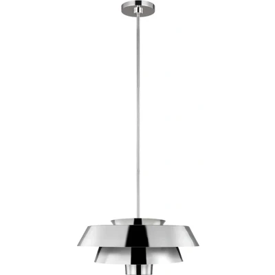 Afbeelding van Feiss LED Pendelarmatuur Brisbin 1X E27 Max 60W Dimbaar Polished Nickel