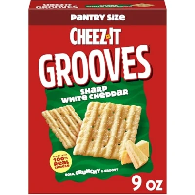 Afbeelding van Cheez It Grooves Sharp White Cheddar, 9 oz van [Foods]