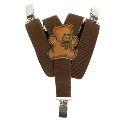 Afbeelding van Olata Bretels voor kinderen, elastisch, design teddy (0 tot 2 jaar), cm, Chocolade bruin