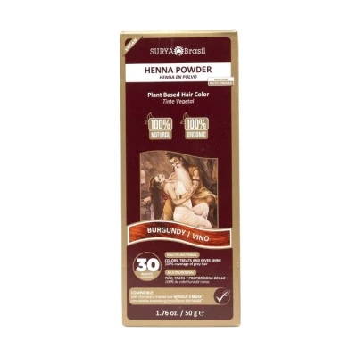 Afbeelding van Surya Brasil Henna Haarverf Powder Burgundy 50G