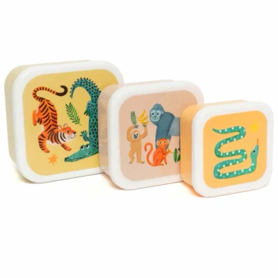 Afbeelding van Petit monkey snackdoosjes upside down animals 3st