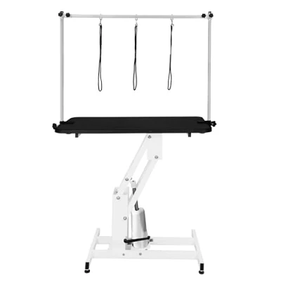 Afbeelding van Monster Shop Zwart Professionele Hondentrimeertafels Hydraulisch Verstelbare Trimeertafel Gewichtscapaciteit 180 kg 4 Poten 106 x 61 cm