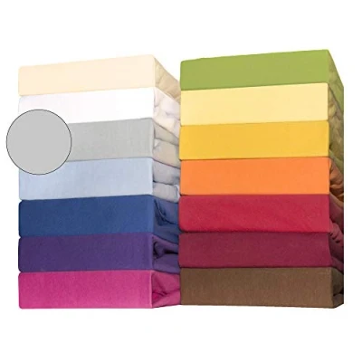 Afbeelding van CelinaTex Kinderjersey hoeslaken 60 x 120 70 140 cm, grijs, 100% gekamd katoen, super zacht, Oeko TEX