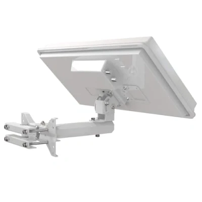 Afbeelding van STRONG Slimsat SA64 satellietschotel met geïntegreerde LNB Quad voor 4 deelnemers, wandmontage, balkon of mast, ASTRA satellietantenne, hotbird wit