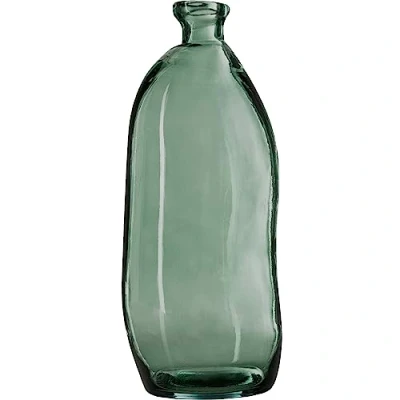 Afbeelding van Atmosphera bloemenvaas Pisa Organische fles vorm groen transparant glas H51 x D23 cm