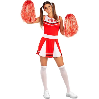 Afbeelding van FUNIDELIA Cheerleader kostuum voor vrouwen Maat: XS Rood