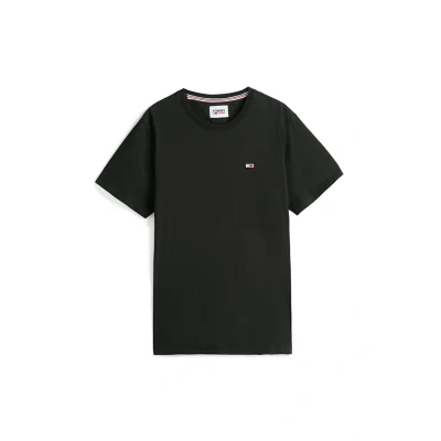 Afbeelding van Tommy Hilfiger heren T shirt van katoen met logo in de kleur Zwart, maat: XS
