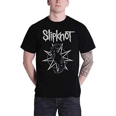 Afbeelding van Slipknot Goat Star Logo Heren T shirt M Zwart