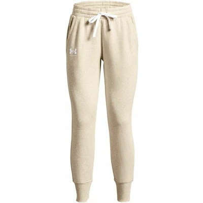 Afbeelding van Under Armour Rival Trainingsbroek, Dames, Maat: XL, Oatmeal light heather/white