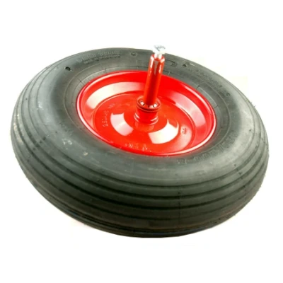 Afbeelding van Kruiwagenwiel stalen velg as 24 cm