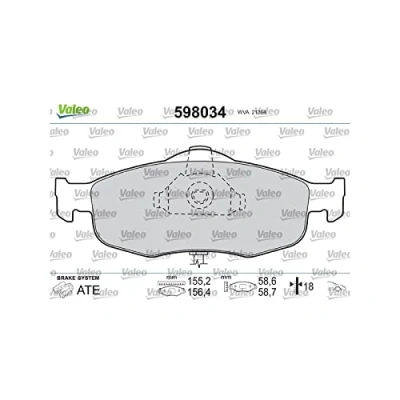 Afbeelding van Valeo Remblokset 598034