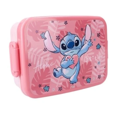 Afbeelding van My sweety pop Broodtrommel Stitch Voor kinderen Kleuterschool School Vakantie Maaltijden 16 cm meisjes Roze Cadeau idee