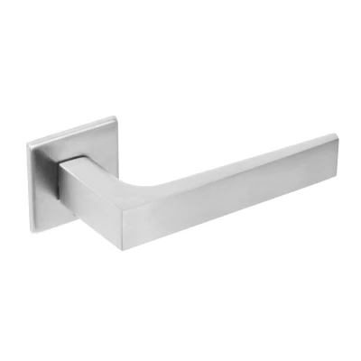 Afbeelding van Intersteel Deurklink RVS Moors No. 1 met vierkant rozet 50x50x5 mm geveerd
