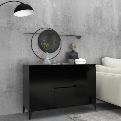 Afbeelding van Dressoir 104x35x70 cm spaanplaat zwart