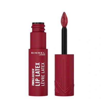 Afbeelding van Rimmel Thrill Seeker Lip Latex, 450 Majesty, vloeibare lippenstift, lippenstift met hyaluronzuur, zachtheid en glans, hydratatie, vitamine E, aloë vera, 6 ml