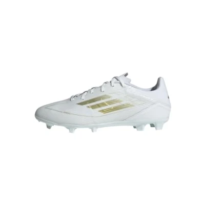 Afbeelding van adidas Performance F50 League FIRM/MULTIGROUND Voetbalschoenen met kunststof noppen, Heren, Maat: 43 1/3, Footwear white/gold metallic
