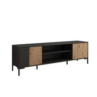 Afbeelding van Meubella TV Meubel Molina Zwart 180 cm