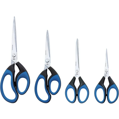 Afbeelding van WEDO schaar Soft Cut, puntig, lengte: 255 mm, zwart/blauw
