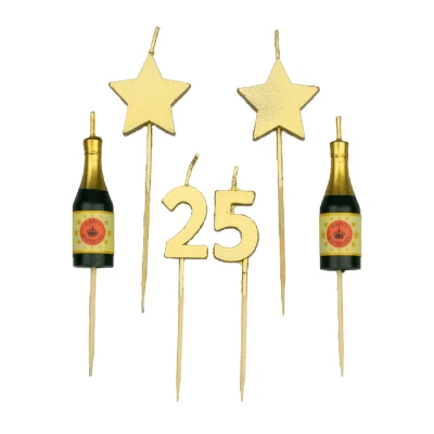 Image de Bougies de fête 25 ans 10 cm