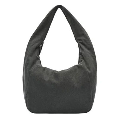Afbeelding van LIEBESKIND BERLIN Schoudertas Farrah Denim Hobo Bag Black Zwart