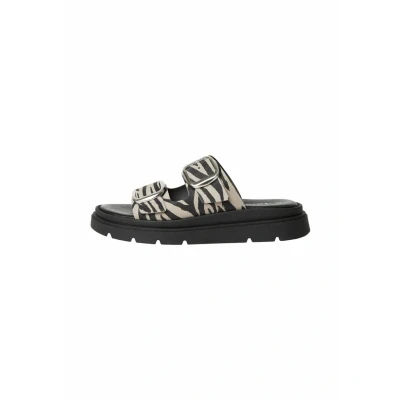 Afbeelding van Tamaris Zebra Slippers zwart Leer Dames Maat 41