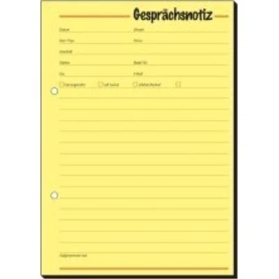 Image de Sigel formularbuch gesprchsnotiz, a5, 50 blatt, gelb ge513