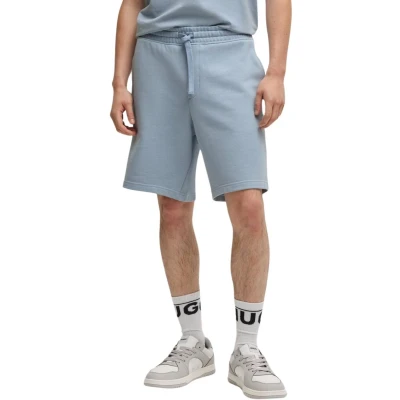 Afbeelding van HUGO BOSS heren Dayono straight fit korte joggingbroek met steekzakken in de kleur Blauw, maat: M