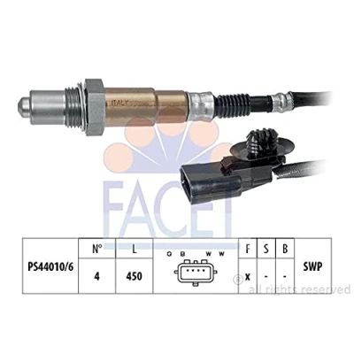 Afbeelding van FACET 10.8169 Lambdasonde Met bevestigingsmatriaal Made in Italy OE Equivalent Verwarmd, Planarsonde, Schroefdraad vooraf ingevet 4 DACIA: LOGAN 2