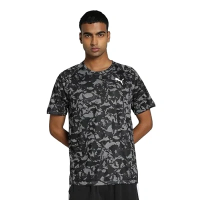 Afbeelding van Puma fit ultrabreathe aop t shirt in de kleur zwart.