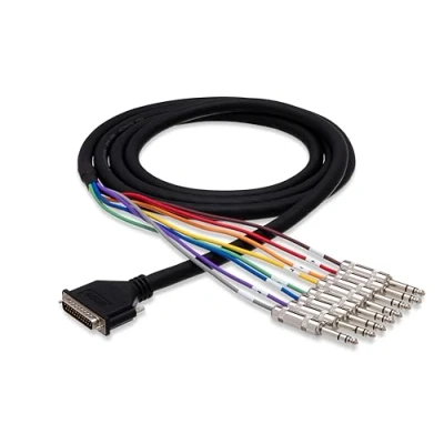 Afbeelding van Hosa Technology DTP 802 audio kabel 2 m 8 x 6.35mm TRS Zwart