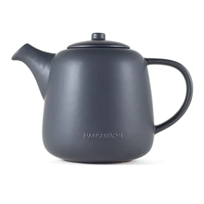 Afbeelding van theepot porselein (1,3 l) grote met zeef van 304 roestvrij staal design keramiek voor thee en theezakjes