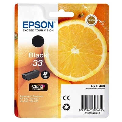 Image de Epson Cartouche D&#039;Encre T3331 Noir Oranges (C13T33314012)