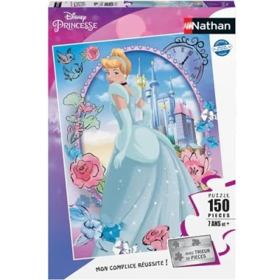 Afbeelding van Nathan Kinderpuzzel 150 stukjes Prachtige Assepoester Disney Meisjes of jongens vanaf 7 jaar Hoogwaardige puzzel dik en duurzaam karton 86221