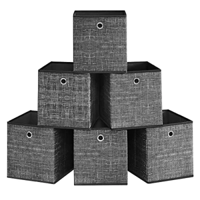 Afbeelding van Aufbewahrungsbox 26cm 6er Set schwarz meliert
