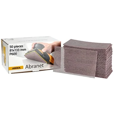 Afbeelding van Mirka Abranet 5417805061 schuurband 81 x 133 mm klittenband/korrel P600/50 stuks/voor het schuren van hout, plamuur, kunststof