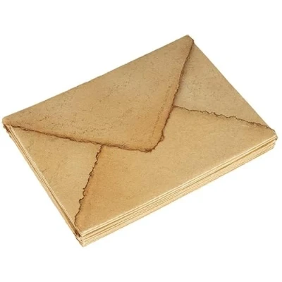 Afbeelding van Wanderings Set van 25 handgemaakte vintage enveloppen met rand 150 g/m² dik gerecycled papier voor huwelijksuitnodigingen, liefdesbrieven, schrijvers, 15,9 x 23,5 cm