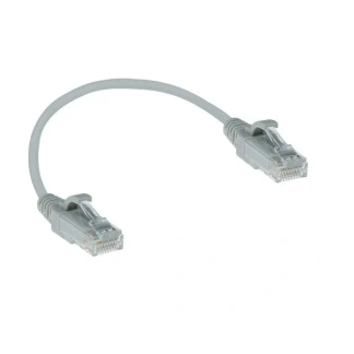 Afbeelding van ACT DC9030 LSZH U/UTP CAT6 Datacenter Slimline Patchkabel Snagless RJ45 connectoren Grijs 15 cm