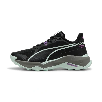 Afbeelding van Puma Entdecke Nitro Trail hardloopschoenen, Dames, Maat: 39, Black peaceful blue pure magenta Kunststof/ textiel