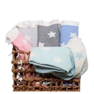 Afbeelding van Hamamdoek Ster Blauw van Barine Home